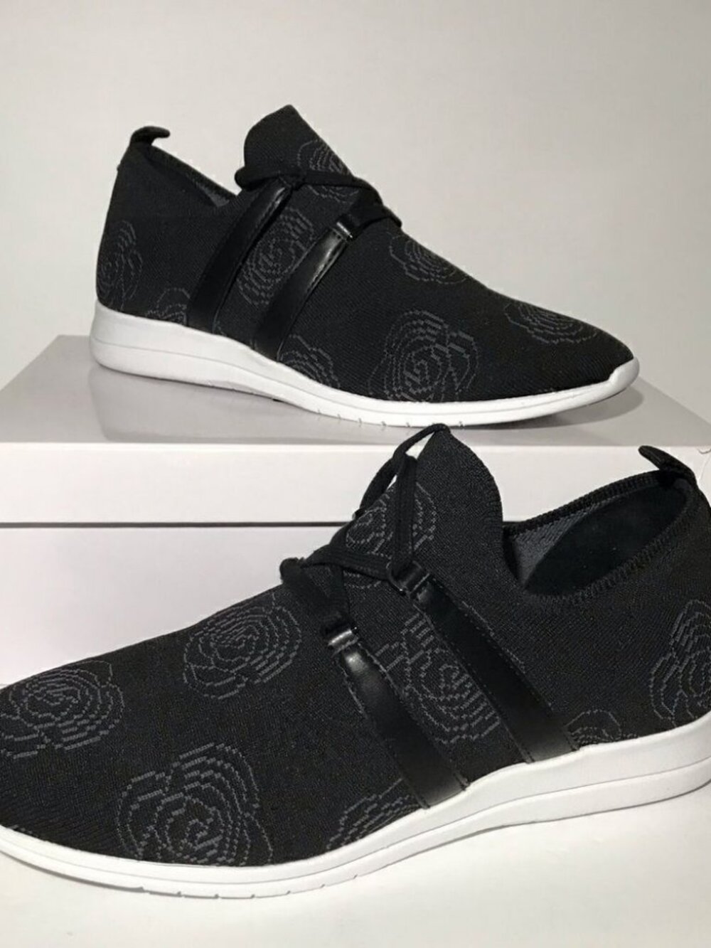 Isaac Mizrahi Live! Floral Stretch Fly Knit Sneaker